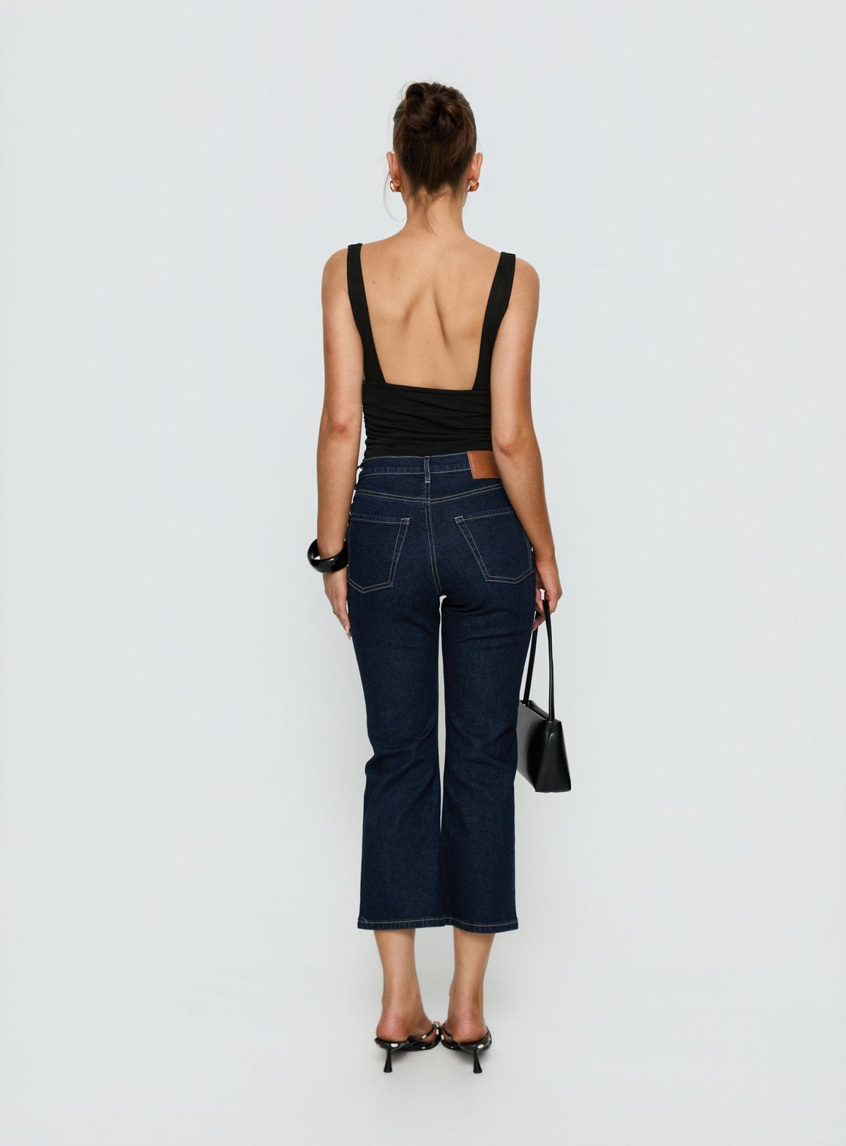 Cindee High Rise Cropped Jeans Raw Indigo