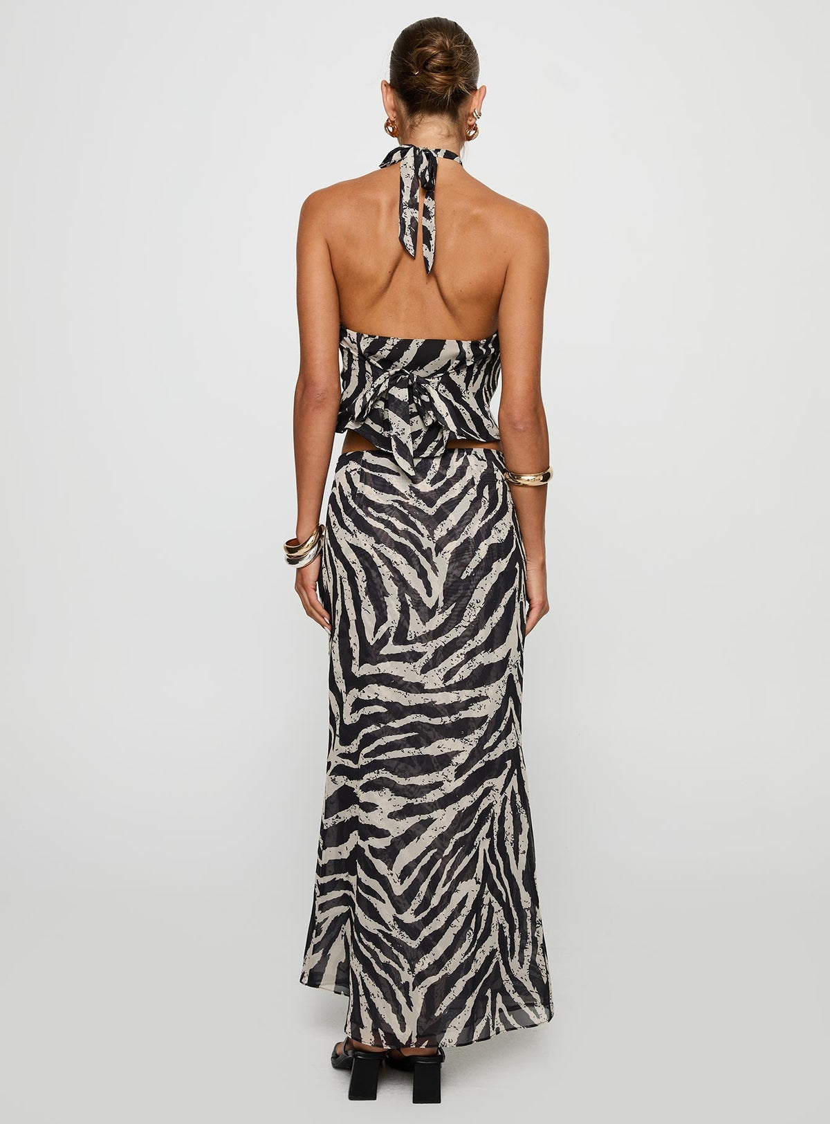 Eleganza Maxi Skirt Zebra
