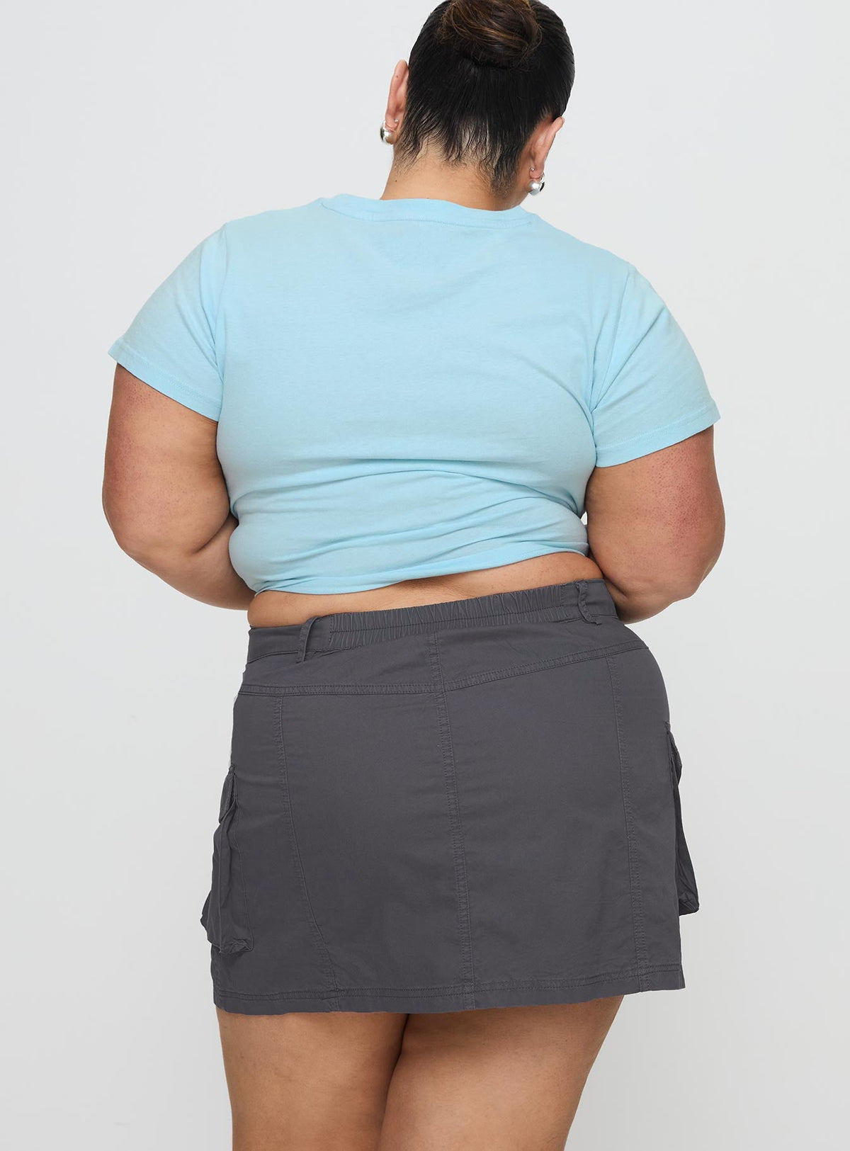 Lieutenant Cargo Mini Skirt Slate
