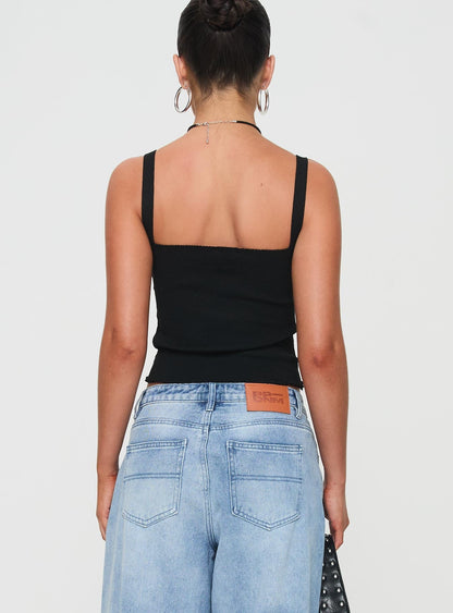 Dalma Twist Top Black
