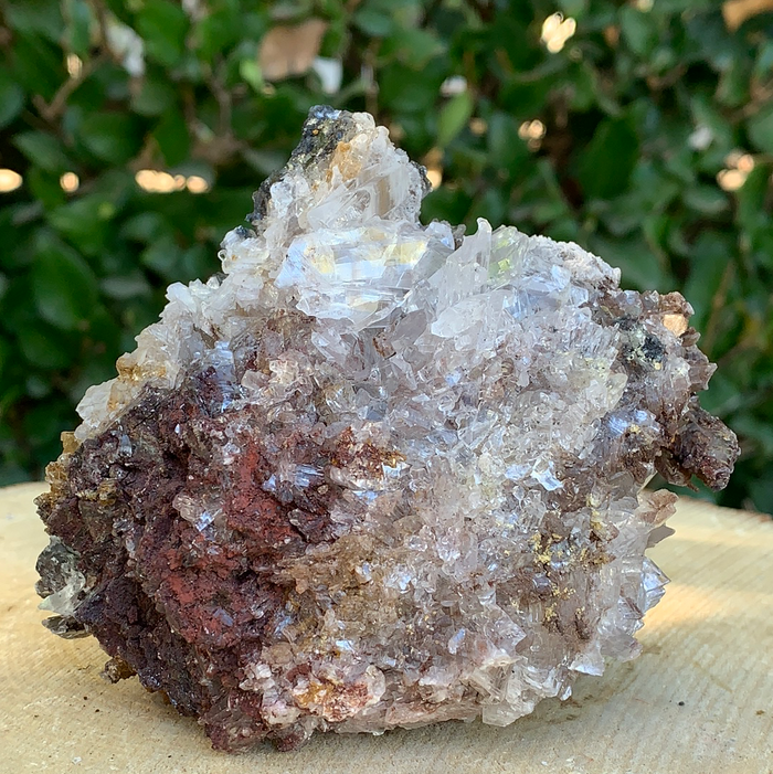 440g 11x10x7cm White Selenite on Matrix from Morocco