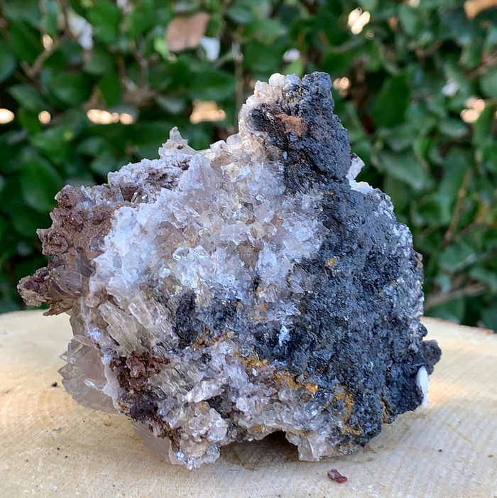 440g 11x10x7cm White Selenite on Matrix from Morocco