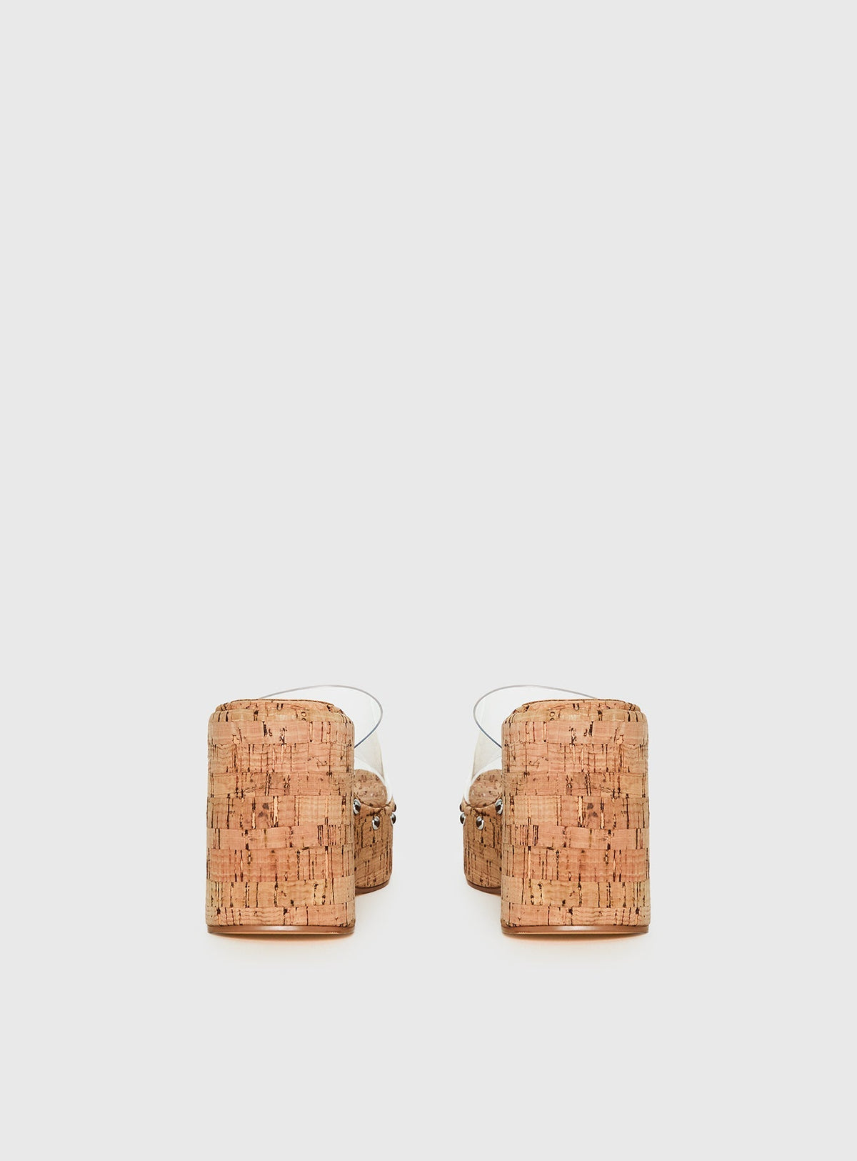Pale Moonlight Platform Heels Cork / Clear