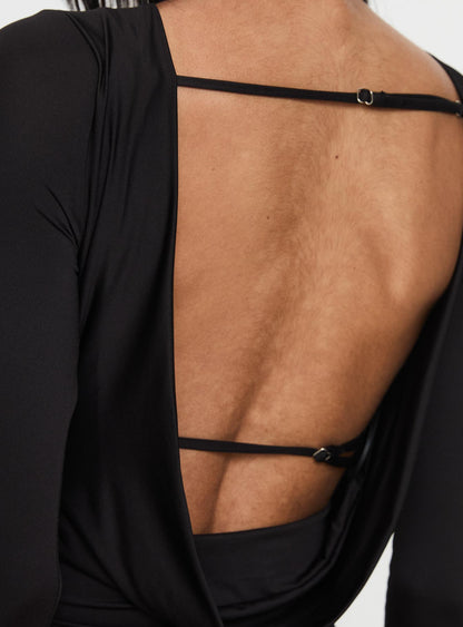 Quinby Backless Long Sleeve Bodysuit