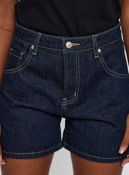 Saldana Shorts Dark Blue Denim
