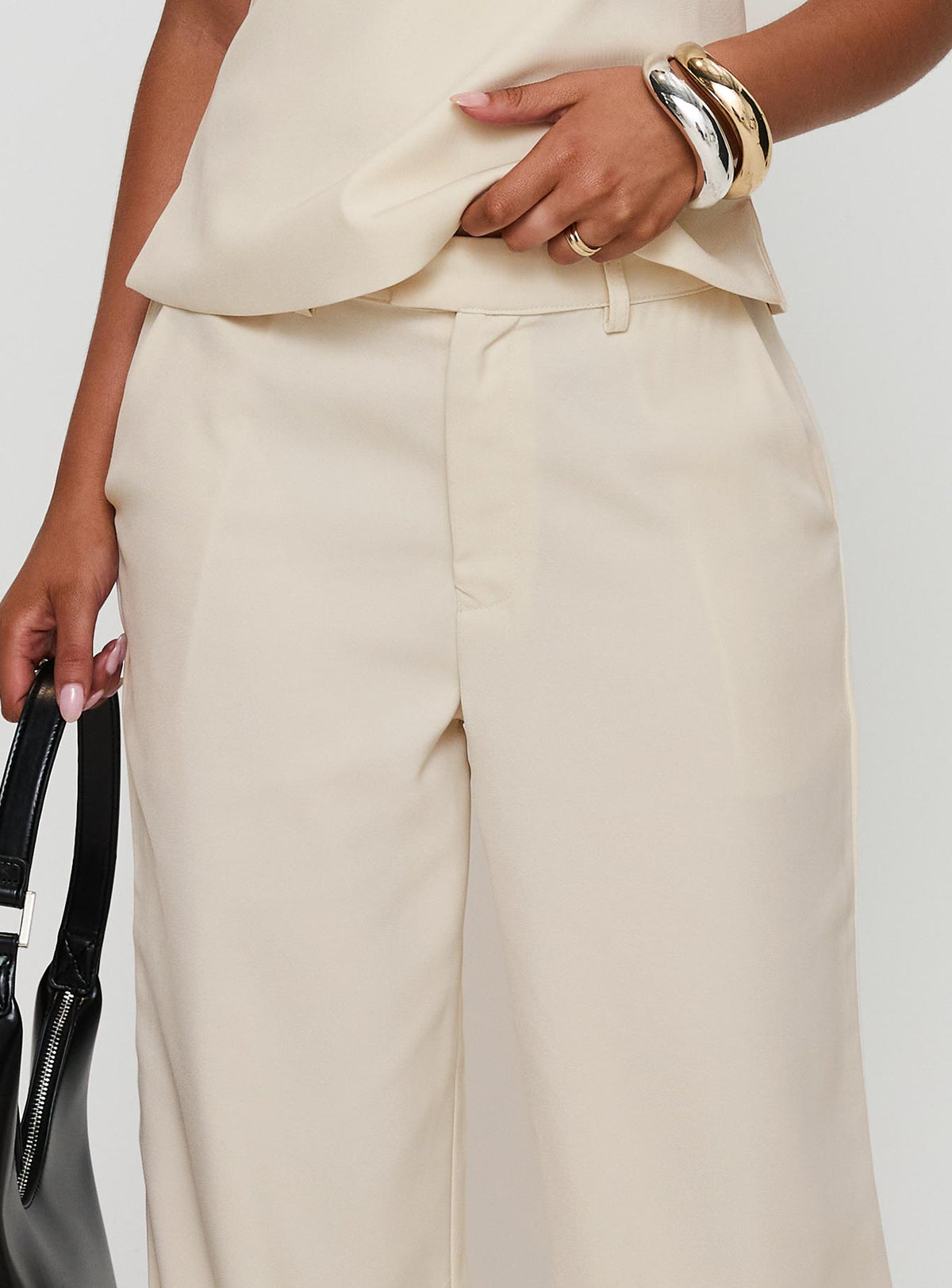 Irresistible Wide Leg Pant Cream Petite