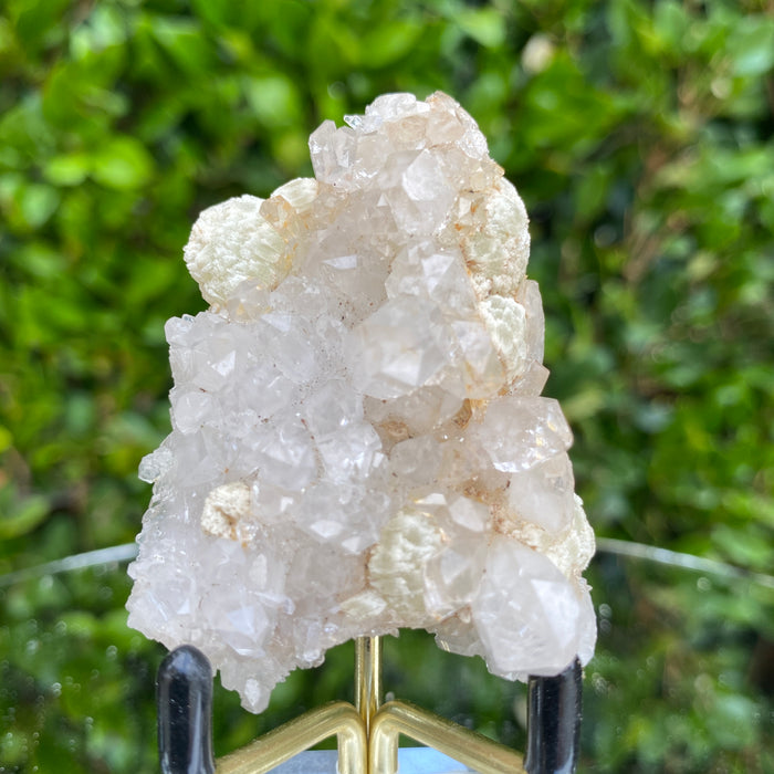 52g 7x5x3cm White Quartz with Green Prehnite from Yunan, China