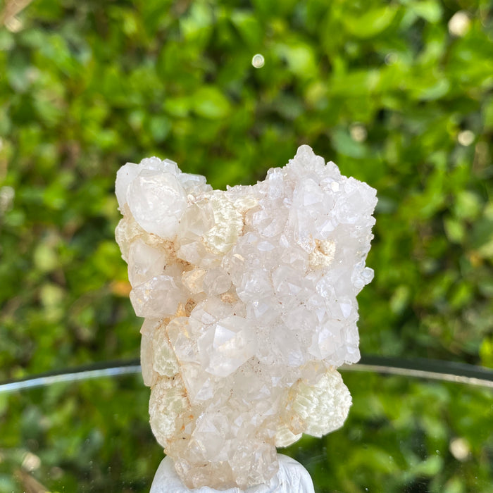 52g 7x5x3cm White Quartz with Green Prehnite from Yunan, China