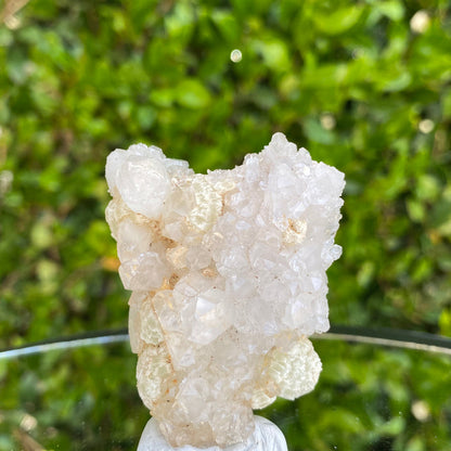 52g 7x5x3cm White Quartz with Green Prehnite from Yunan, China