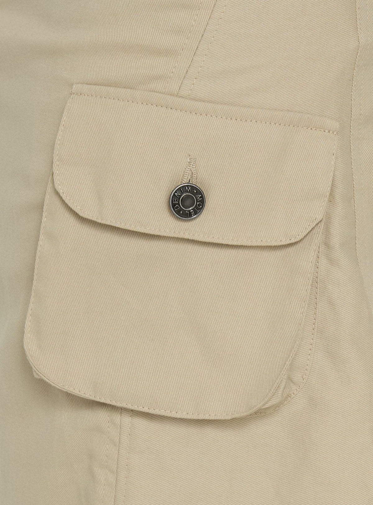Rovie Twill Cargo Midi Skirt Latte