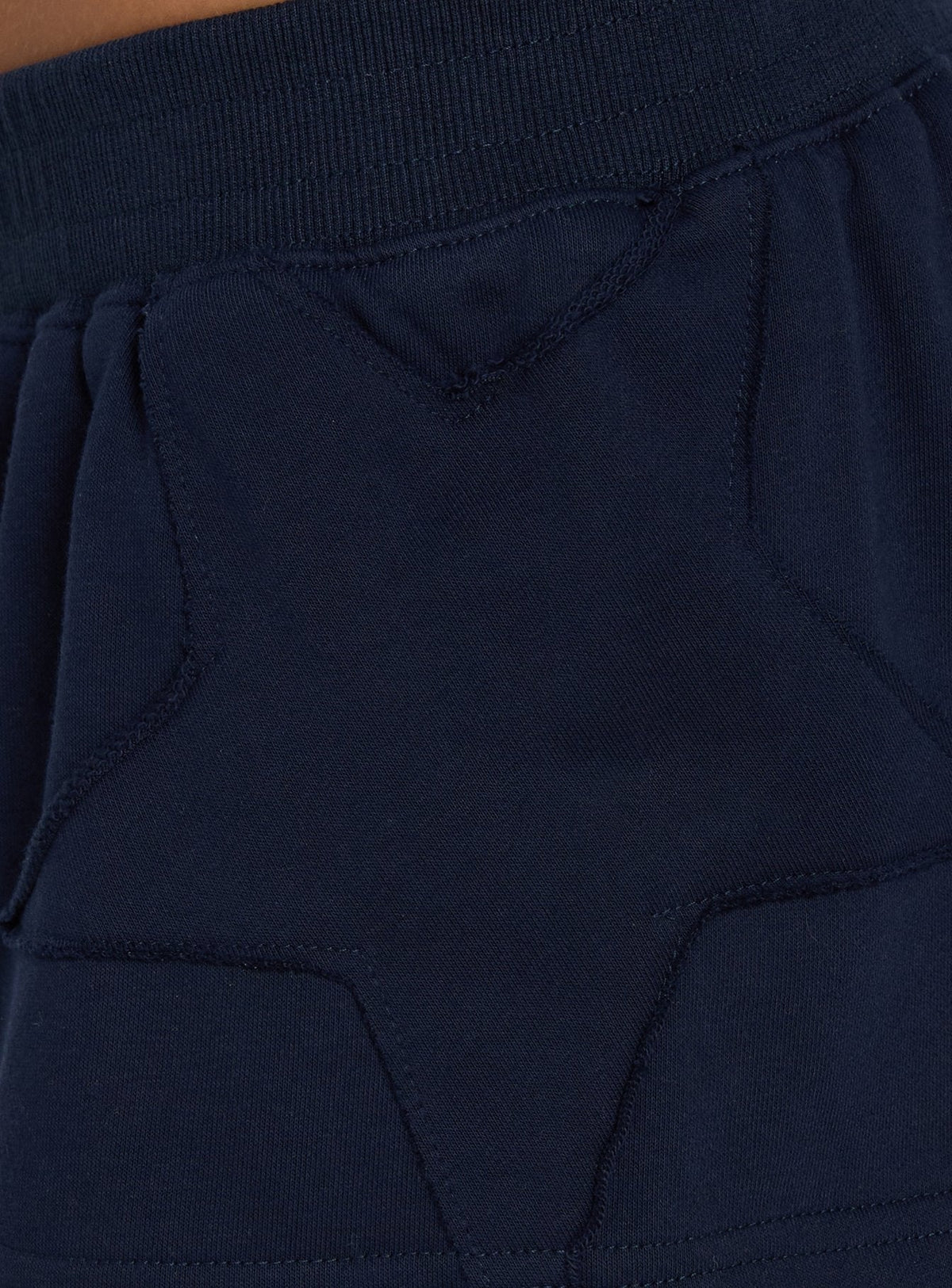 Kohdie Applique Fleece Micro Shorts Navy