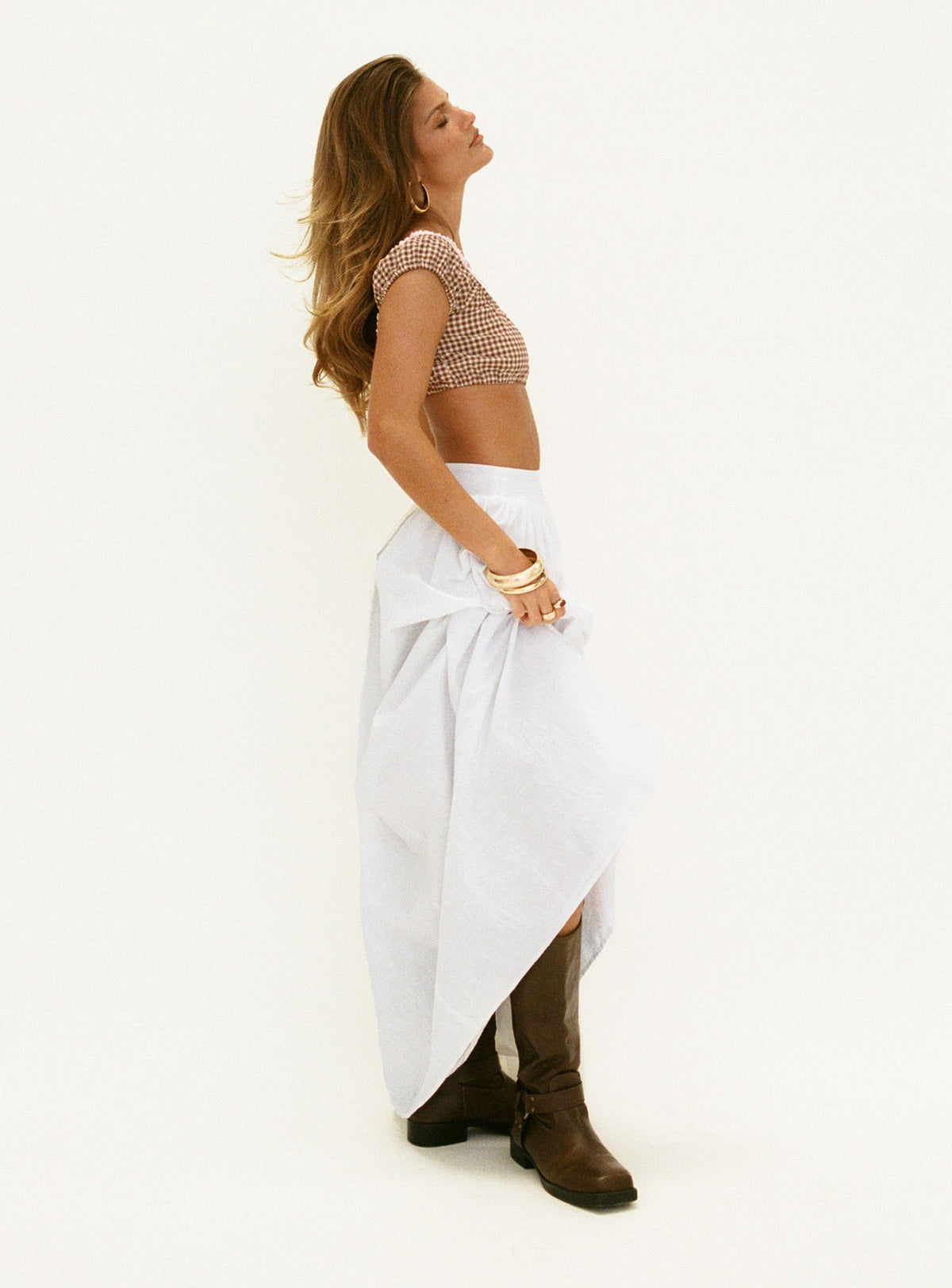 Valerio Maxi Skirt White