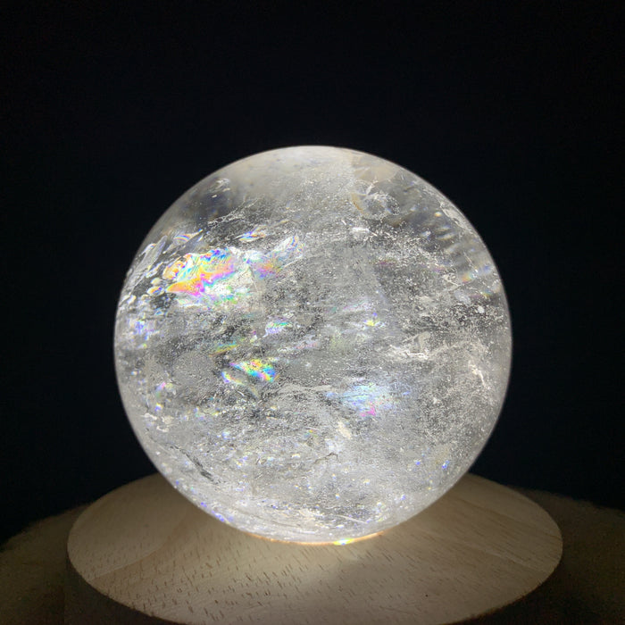 700g 8x8x8cm White Clear Quartz Sphere from China