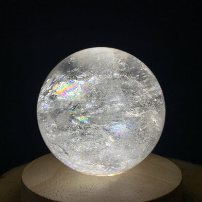 700g 8x8x8cm White Clear Quartz Sphere from China