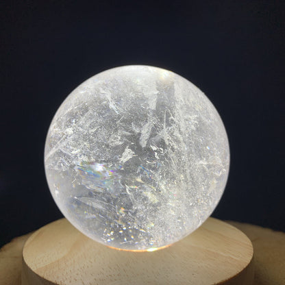 700g 8x8x8cm White Clear Quartz Sphere from China