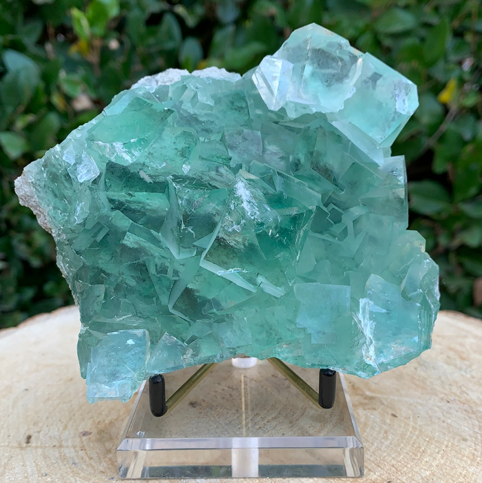 750g 12x11x7cm Clear Yaogangxian Fluorite from China