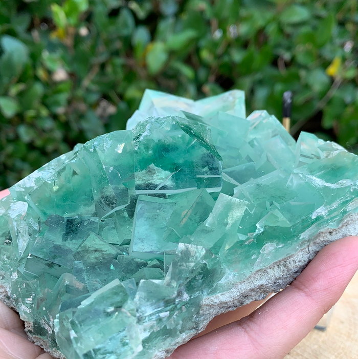 750g 12x11x7cm Clear Yaogangxian Fluorite from China