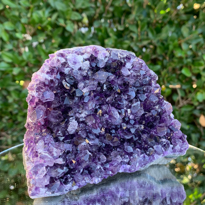 794g 11x9x7cm Purple Amethyst Cluster Cutbase Grade A from Uruguay