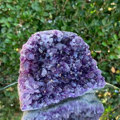 794g 11x9x7cm Purple Amethyst Cluster Cutbase Grade A from Uruguay