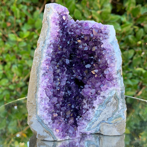 866g 12x11x9cm Purple Amethyst Cluster from Uruguay