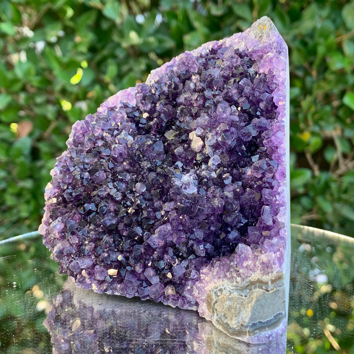 938g 10x9x9cm Purple Amethyst Cluster Cutbase Grade A from Uruguay