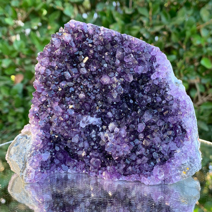 938g 10x9x9cm Purple Amethyst Cluster Cutbase Grade A from Uruguay