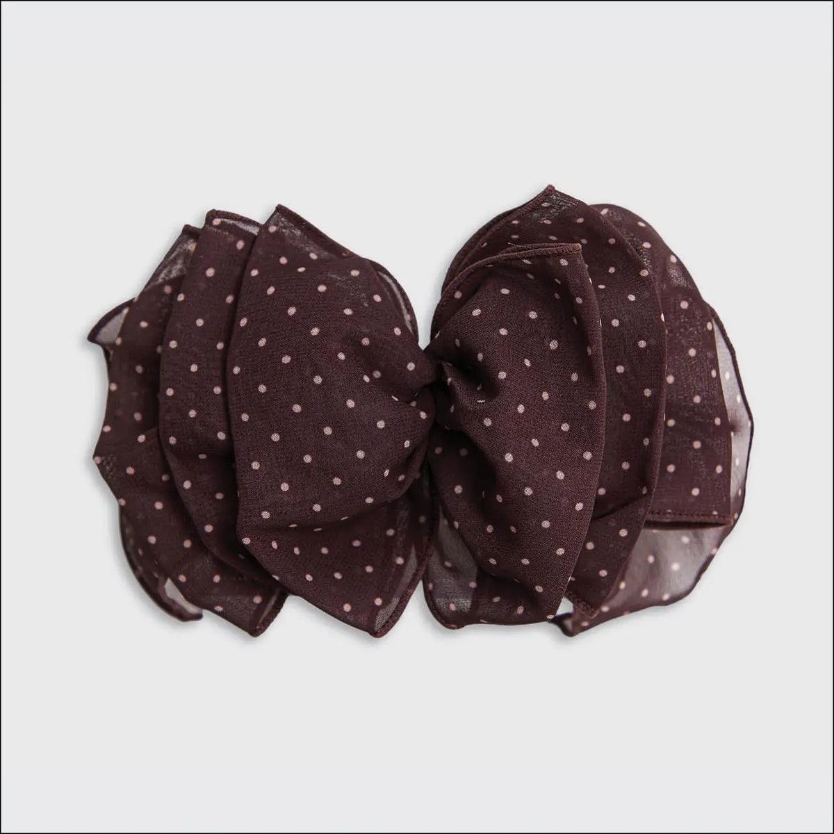 KITSCH - Recycled Chiffon Polka Dot Bow Barrette