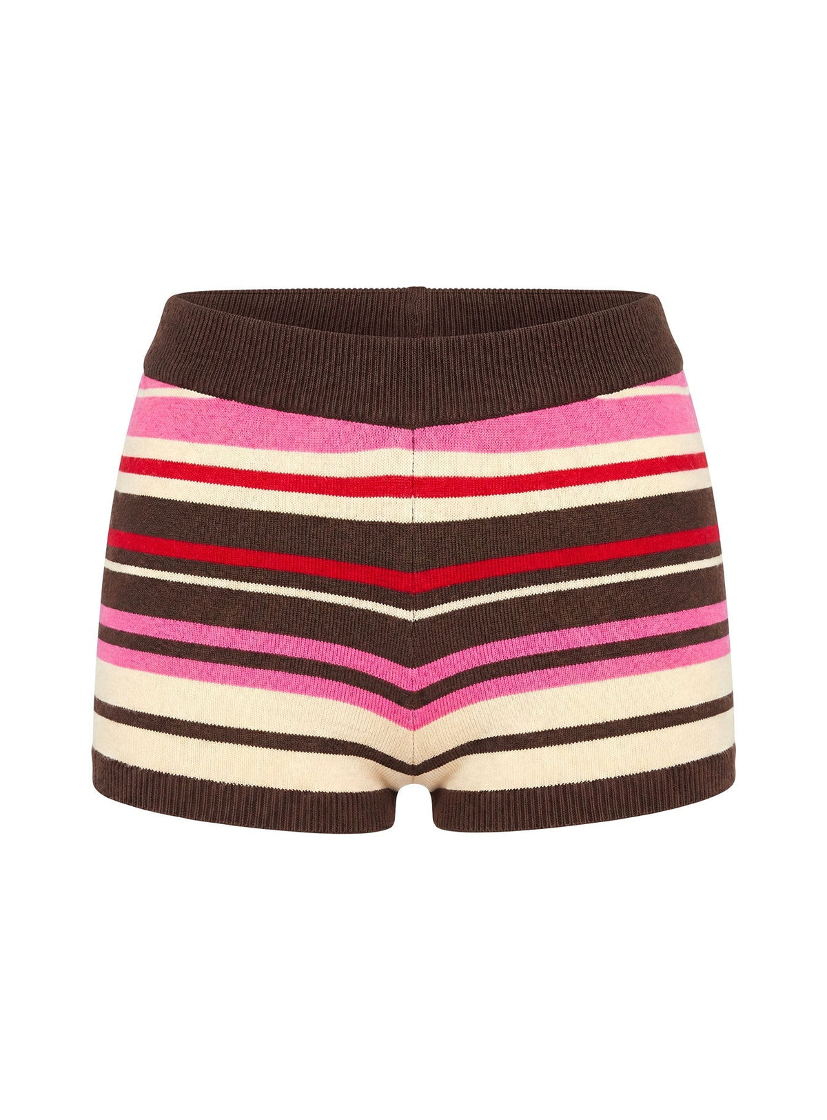 Cleoh Knit Shorts Pink / Brown Stripe