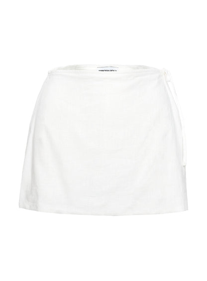 Gulliver Tie Side Mini Skort White Petite