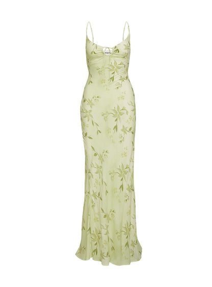 Lauraline Maxi Dress Green / Floral Petite