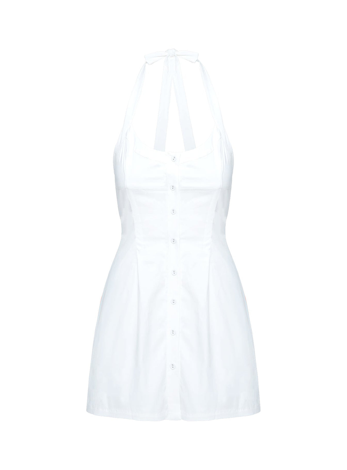 Mallorie Halter Mini Dress White
