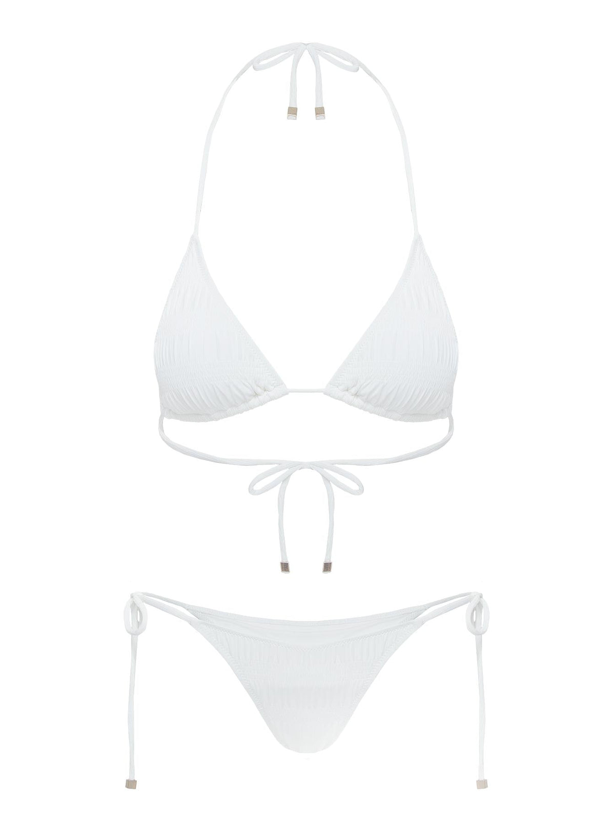 Rymona Tie Side Bikini Bottoms White