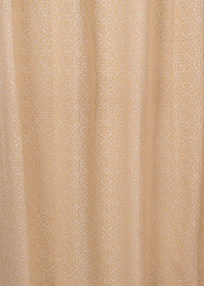 Antique Rose 100% cotton minimal curtain for living room - Light Reduction - Cream - Single Piece