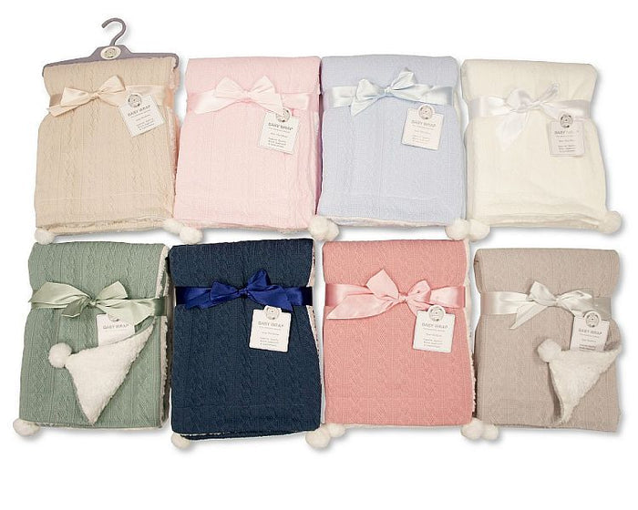 Baby Wrap with Pom-Pom In 5 Colours - Bw-112-1051