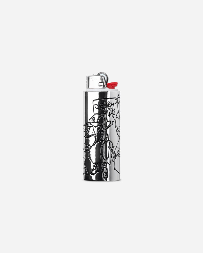 Carhartt WIP Blinkerfluid Bic Metal Lighter Case Silver Home Decor Stickers I037381 95XX