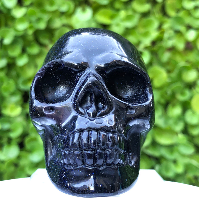 Blue Goldstone Skull
