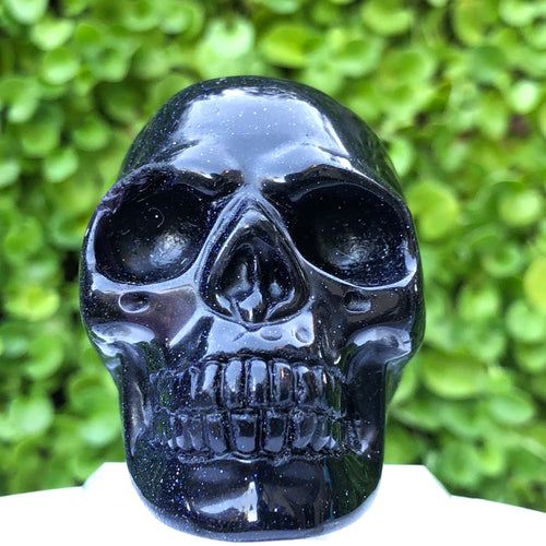 Blue Goldstone Skull