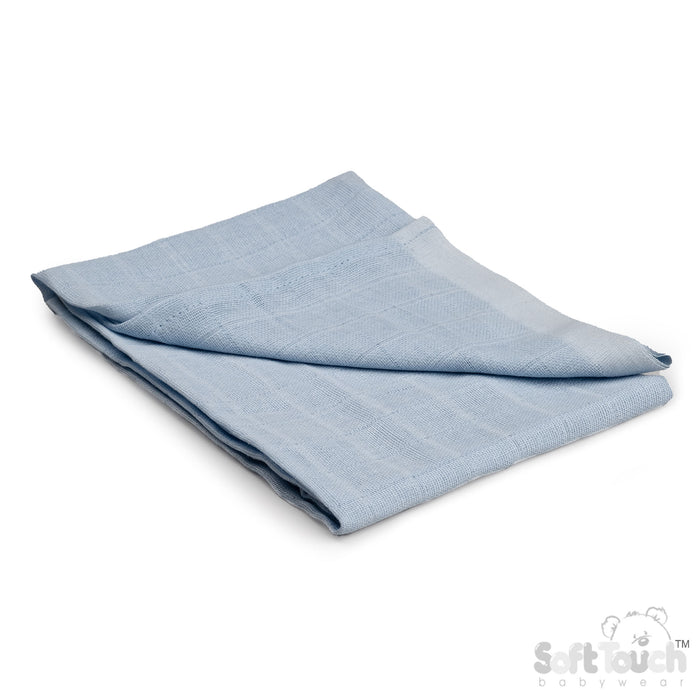 Blue Muslin Squares (PK6) MS01-B