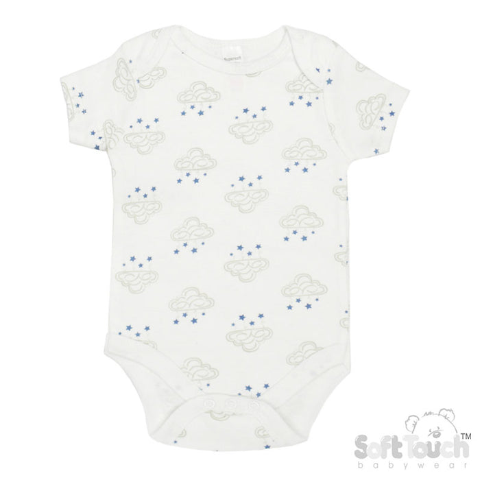 Bodysuits With Grey Cloud Design (0-3 Months) (PK12) CC11-BS-0-3