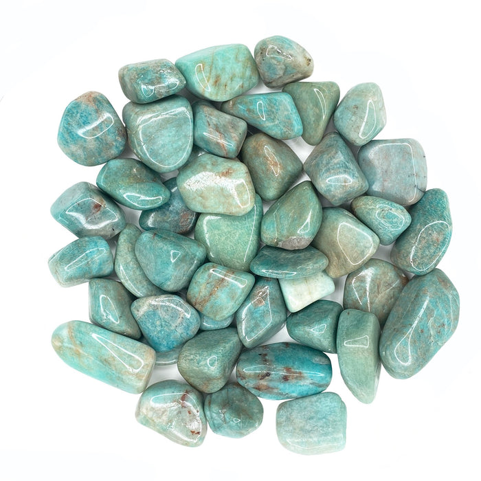 Bulk Tumbled Stone - Large - Green Amazonite from Brazil - Locco Decor
