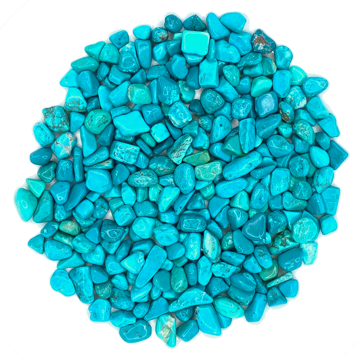 Bulk Tumbled Stone - Small - Green Artificial Turquoise dyed Howlite from China