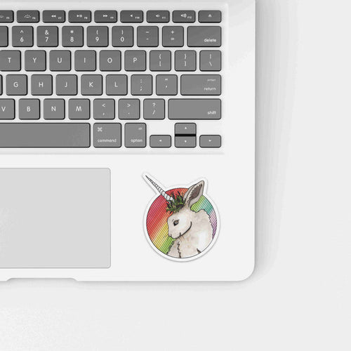 PinkPolish Design Stickers "Bunnicorn" Die Cut Vinyl Sticker