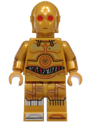 C-3PO - Printed Legs, Toes and Arms, Red Eyes