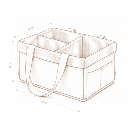 Cam Cam Copenhagen – Diaper Caddy – Classic Stripes Rose