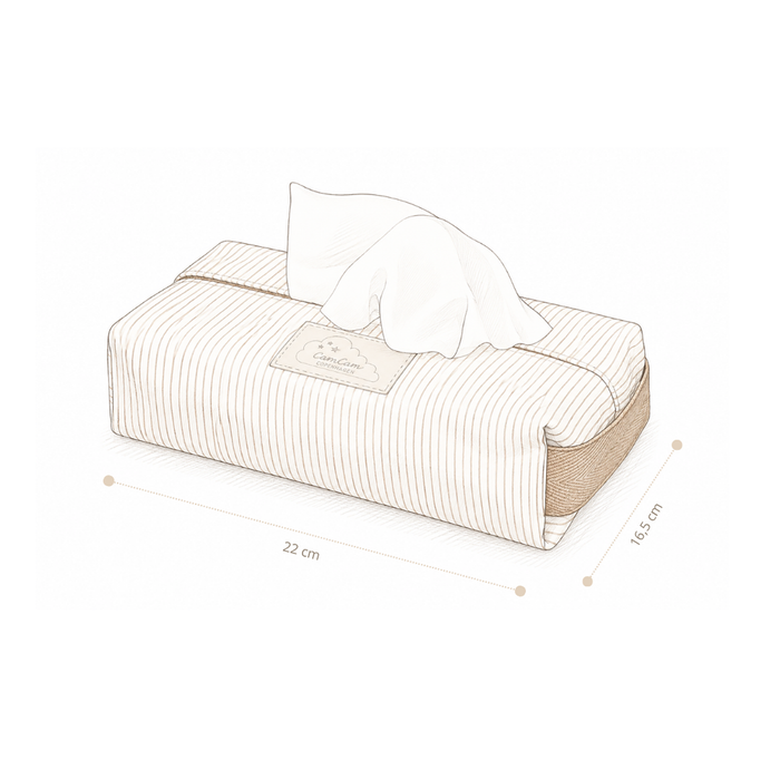 Cam Cam Copenhagen – Wet Wipe Cover – GOTS Classic Stripes Rose