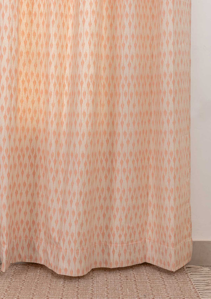 Chenab Printed Cotton  Fabric - Blush
