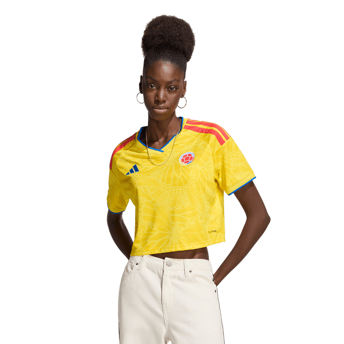 adidas Colombia 26 Home Cropped Jersey | Impact Yellow | Women's