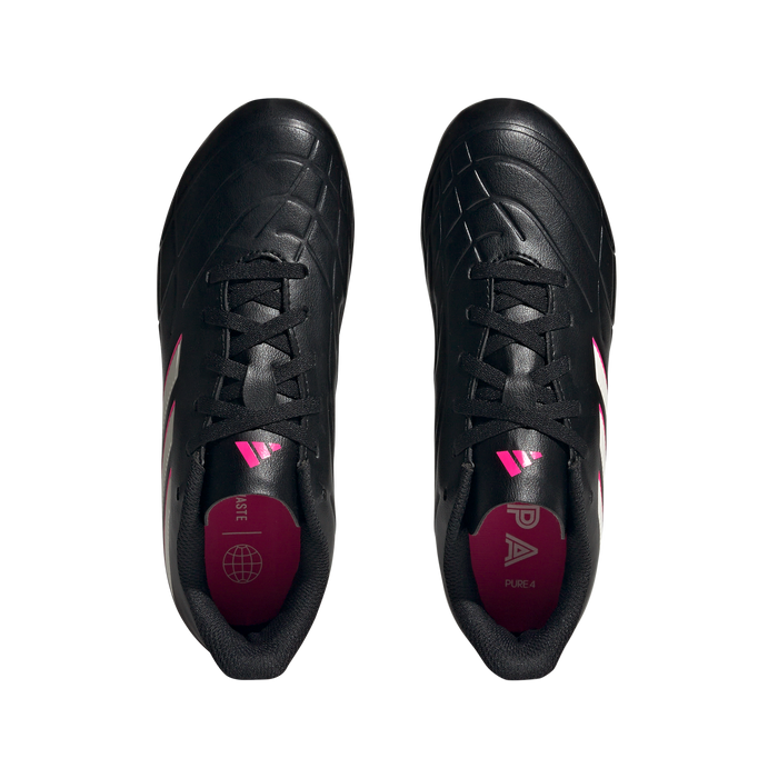 adidas Copa Pure.4 FxG Soccer Cleats | Core Black / White / Beam Pink | Kid's