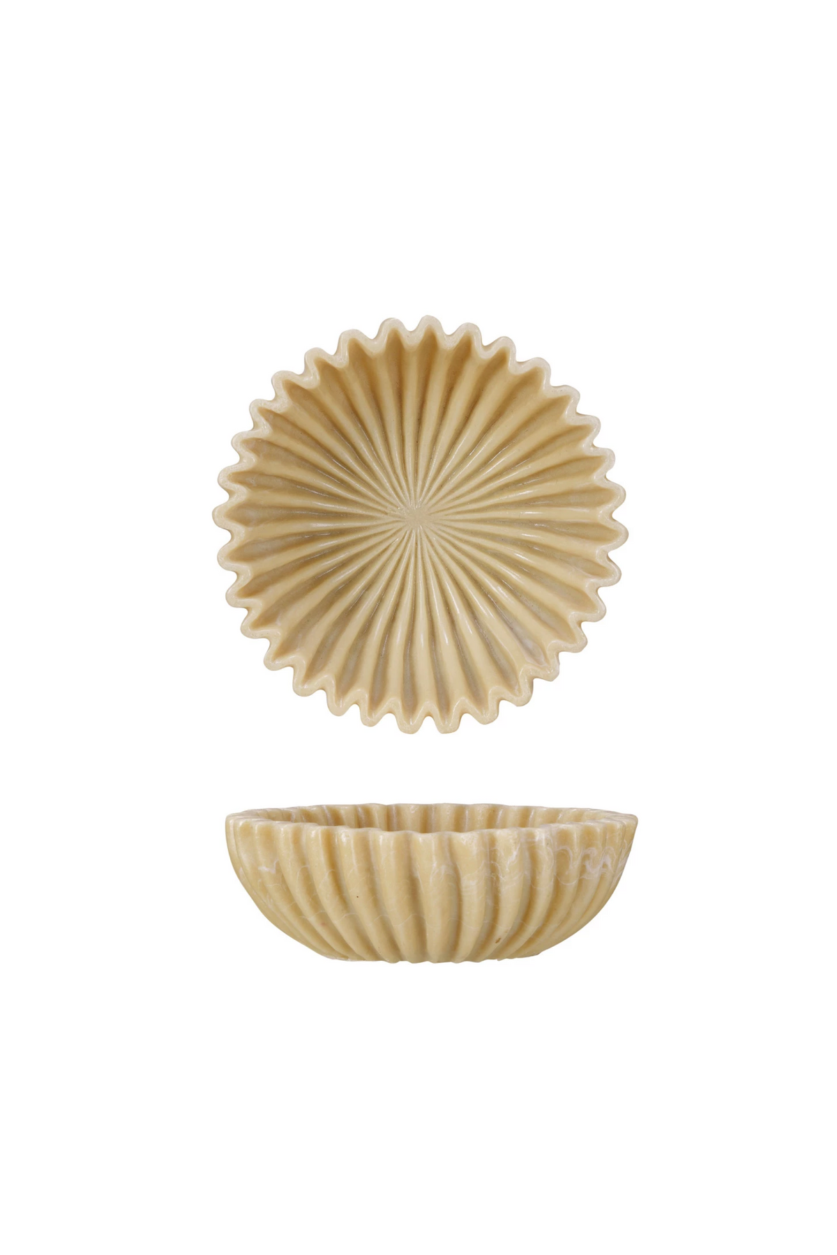 Decorative Resin Pleated Bowl