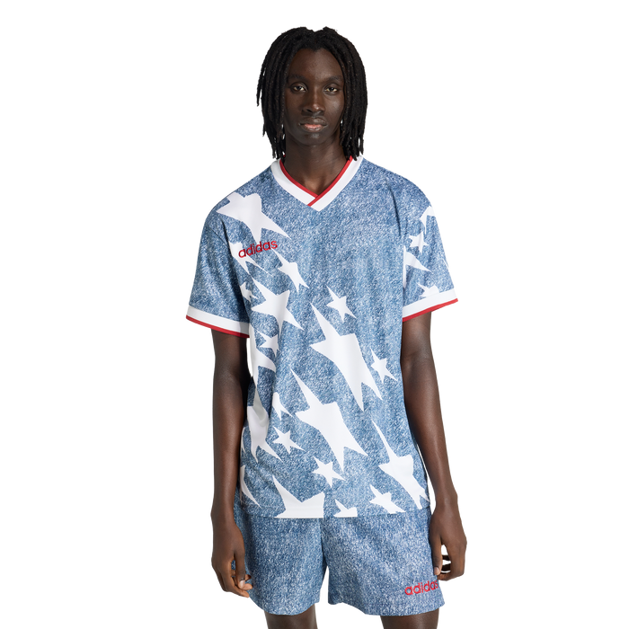 adidas Denim Graphic Jersey | White / Dark Blue | Men's